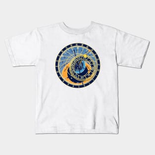 Prague Astronomical clock Kids T-Shirt